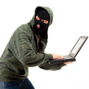 stealing laptop computer